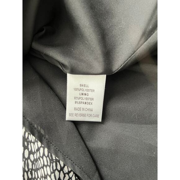 Lucy Paris Black White Pattern MIDI Skirt Sz S - Picture 3 of 4